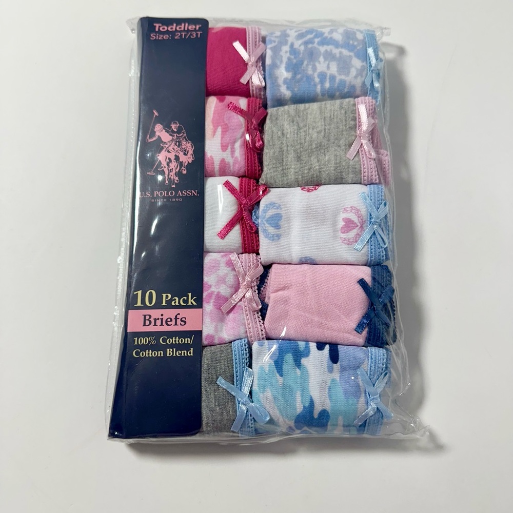 U.S POLO ASSN - 10 Pack Briefs ( Toddler 2T/3T)